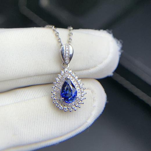 0.63ct刻面蓝宝石吊坠 商品图1