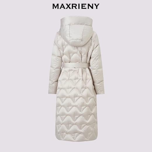 MAXRIENY精致优雅感系带收腰羽绒服女24冬新款鸭绒保暖外套中长款(货号:MS85DC766) 商品图4