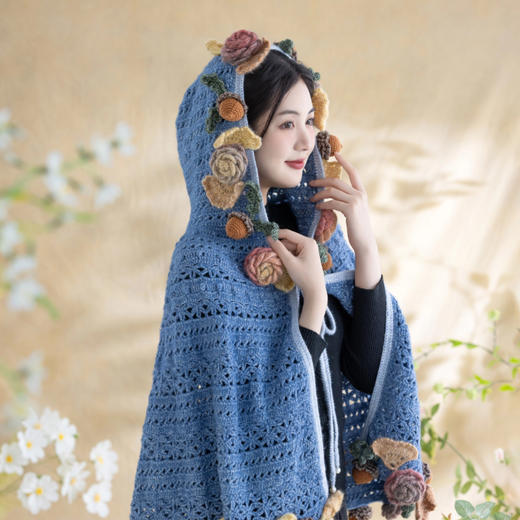 苏苏姐家秋实连帽斗篷材料包手工diy钩针自制编织毛线团 商品图4