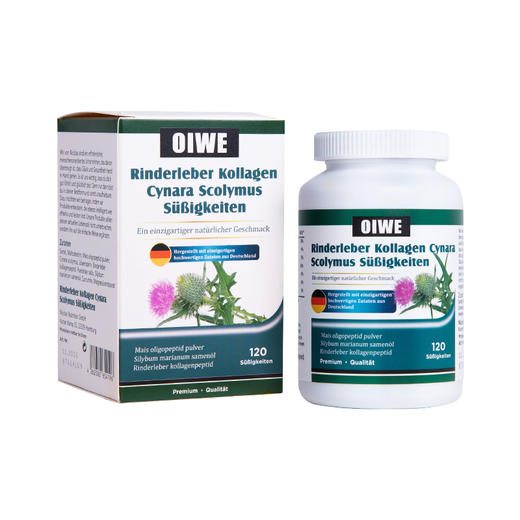 OIWE牛肝胶原蛋白双蓟片 120粒/盒 商品图2