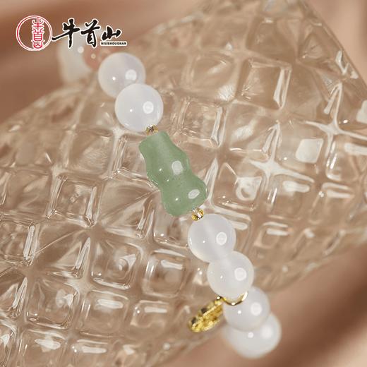 牛首山白玛瑙东陵玉葫芦手串手链新中式国风手饰圣诞节日纪念礼物 商品图4