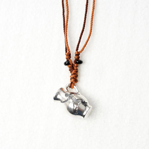 EnSage Carved Wine Bottle Necklace 925银 雕刻酒壶项链 商品图1