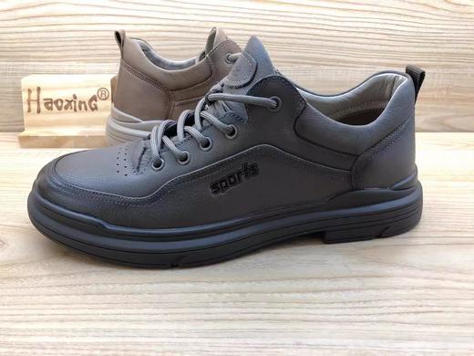 豪行秋冬新品时尚休闲真皮舒适简约男单鞋12351901 商品图3