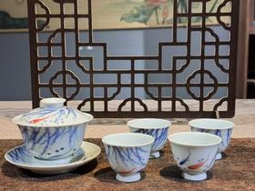 高温釉下彩茶器