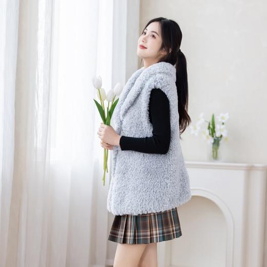 苏苏姐家金绒青果领马甲手工diy编织棒针毛线团自制上衣外套材料包 商品图2