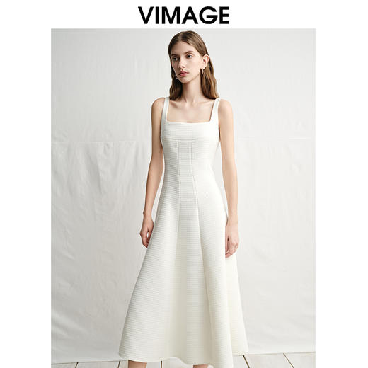 VIMAGE纬漫纪2025春季新款时尚通勤无袖收腰连衣裙V2307901 商品图2