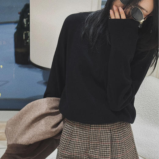 【顺丰包邮】42959 洛诗琳秋冬新款无缝羊毛半高领针织打底上衣女3590 商品图1