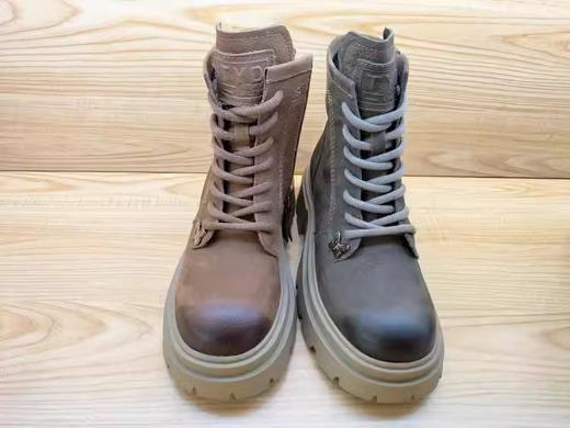 2023秋冬新款女短靴23416808牛皮中跟户外瘦瘦马丁靴 商品图3