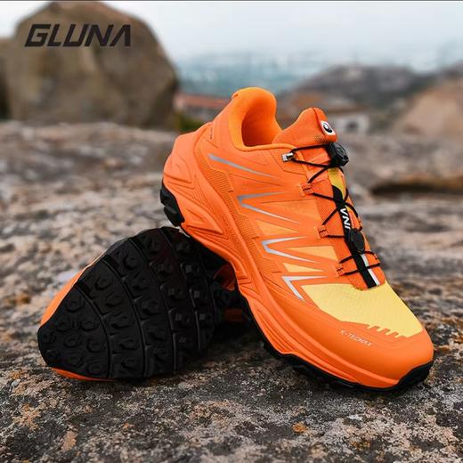 GLUNA哥鲁纳/麒麟3.0户外越野跑鞋男女款红色跑山鞋登山徒步鞋轻便防滑耐磨 商品图5
