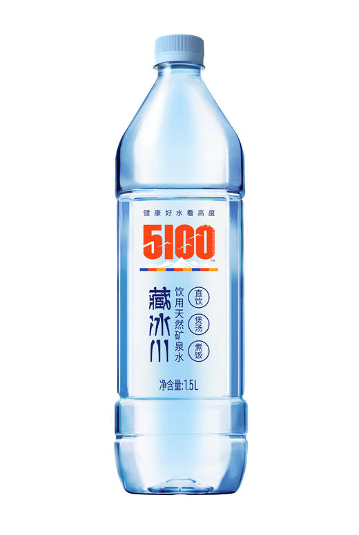 【A润家送水】5100西藏冰川矿泉水1.5L*12瓶*3箱/件-高端直饮低氘小分子饮用水整箱（16点前下单今日达，16点后次日达） 商品图0