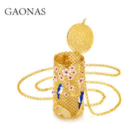 GAONAS灵鹊兆喜 东方美臻奢设计金色口红包10933XGO