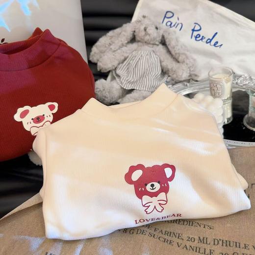 【新儿童拜年服】半高领男童打底衫加绒加厚长袖T恤中大童装上衣 商品图2