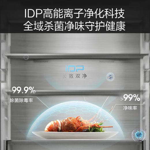 容声518升冰箱法式多门四开门冰箱家用蓝光养鲜无霜除菌嵌入式大容量 BCD-518WKM1MPGZA墨韵岩 商品图2