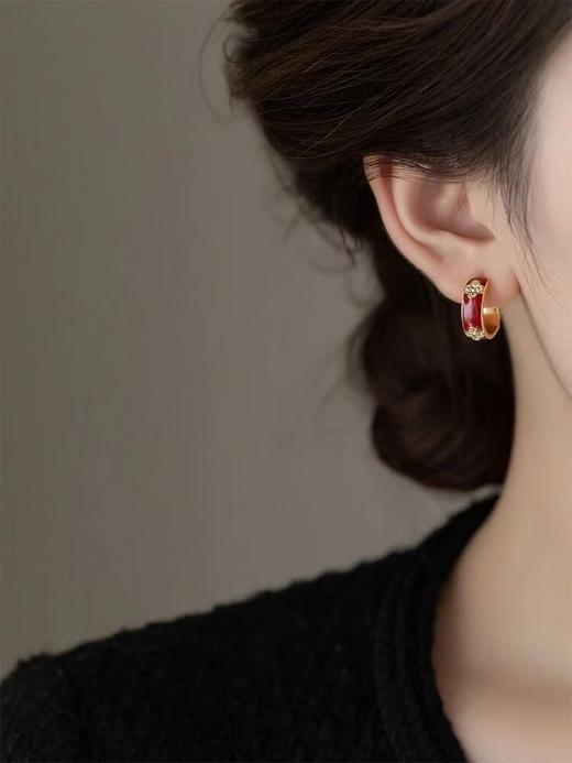 福利安哥拉红高级感耳钉七件套 商品图4