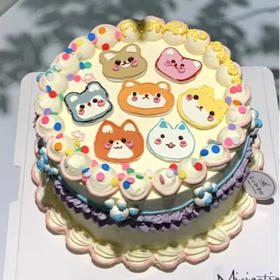 6寸定制蛋糕（覆盆子荔枝玫瑰）