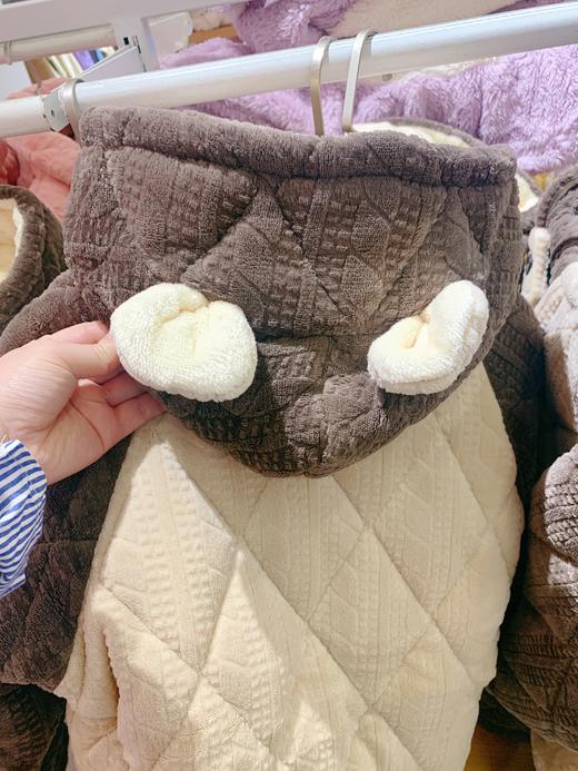 QYX3217L【帽子款】路可可睡衣棉袄套装130-150尺码可选 商品图4