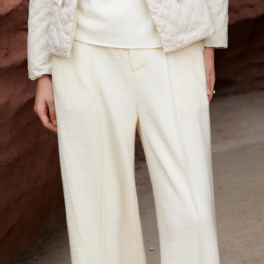 Famecoco范可儿冬季羊毛毛呢阔腿裤长裤女FAB8GA032 商品图3