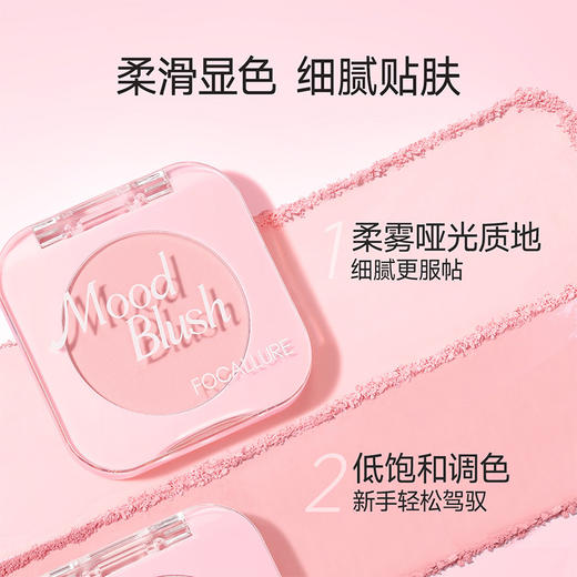 菲鹿儿单色腮红自然胭脂哑光裸粉膨胀收缩色元气低饱和氛围修容盘 商品图1
