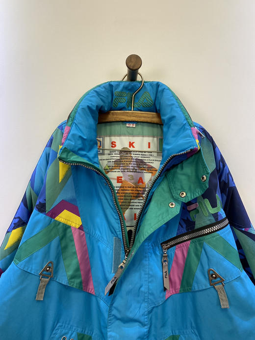90年代 Vintage FILA 斐乐 义大利 金属扣 棉服 夹棉外套_CTJK(L-XL) 商品图2