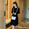 奢姿2024年冬季新款大码女装拼接立领裙子胖妹妹法式假两件连衣裙9844853689 商品缩略图4