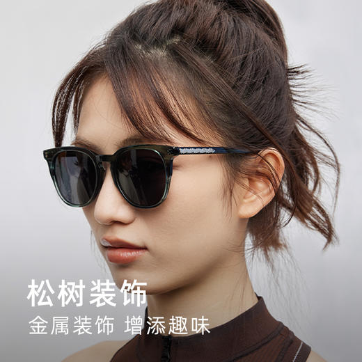 LOOKTR款高级感显脸小墨镜女防晒防紫外线圆窗太阳镜 商品图1