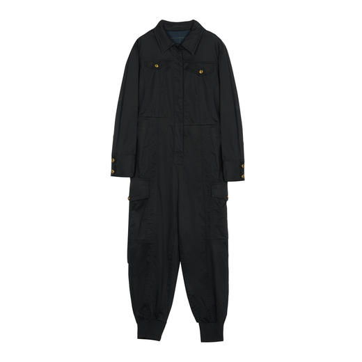 MIIDII谜底2022春新款简约帅气刺绣天丝棉工装连体裤女221MK0011 商品图4