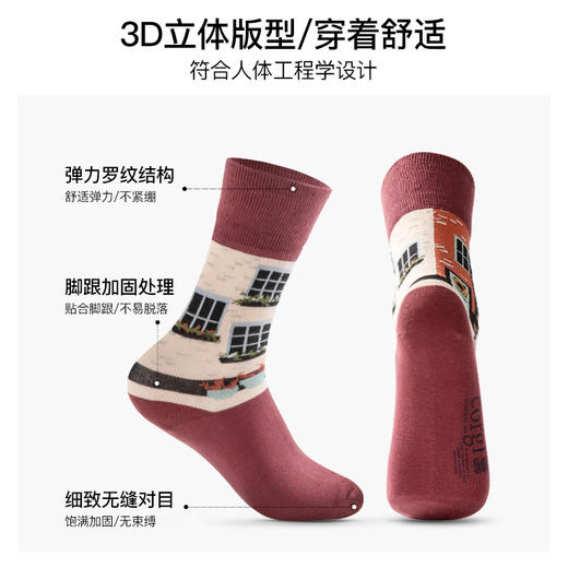 CORGI 英国进口女袜 纯色印花中筒袜 秋冬款 商品图2