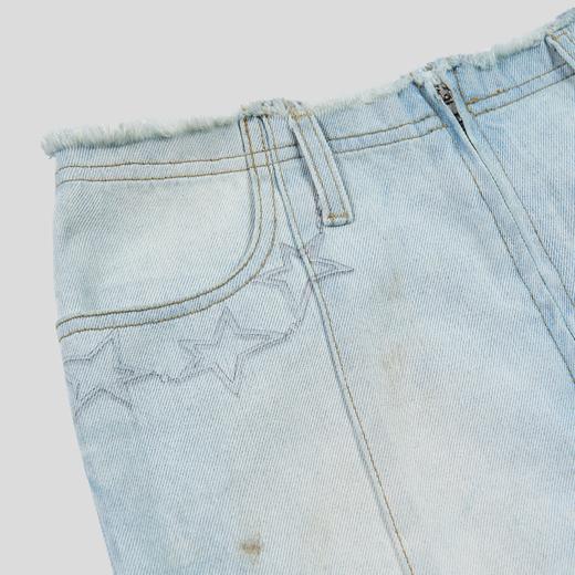 GOODBAI GOODEES链条图案水洗做旧鱼尾长裙 商品图3