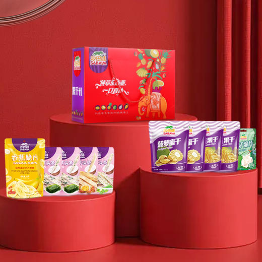 沙巴哇果蔬干休闲零食大礼包343g 商品图1