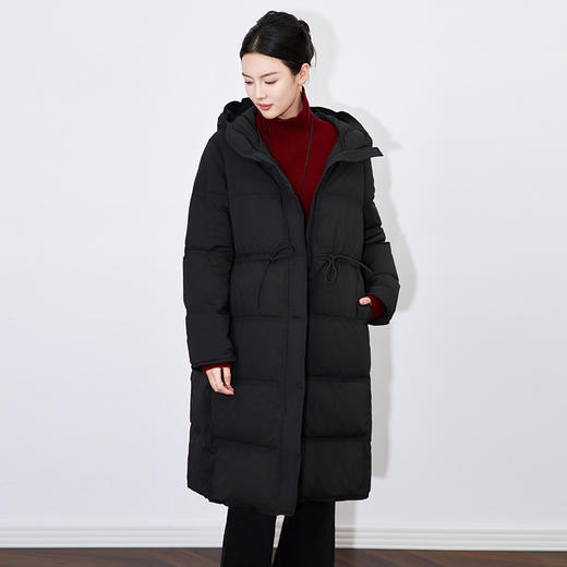 【高货wl】全新升级【铂金会员588/天猫789/差价201】(80342) 洛诗琳冬季高级感白鸭绒连帽系带收腰保暖加厚羽绒服外套 商品图3