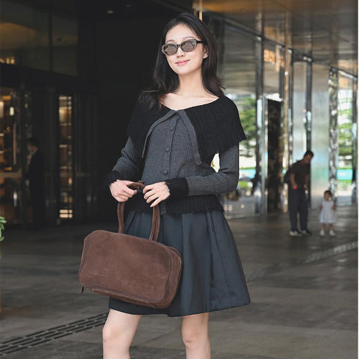 【顺丰包邮】35428 洛诗琳设计感海军领羊毛马海毛针织毛衣女1217 商品图2