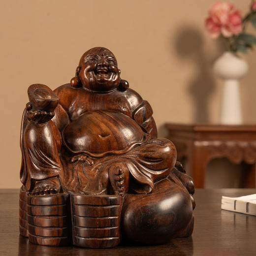 二十世纪 红木弥勒佛像 商品图0