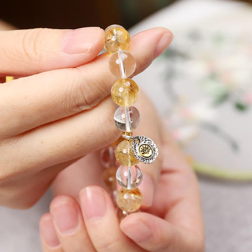 【2025年十二生肖手串】猴女 能量矩阵“运粮归仓”黄塔晶莲花手串手链 女士单圈手串配饰【猴女-建议戴左手】 商品图3