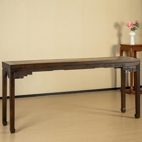 清 红木回纹四面平条桌