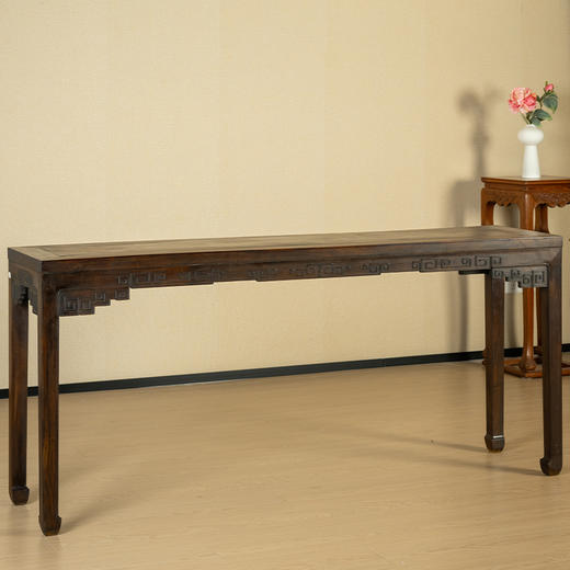 清 红木回纹四面平条桌 商品图0