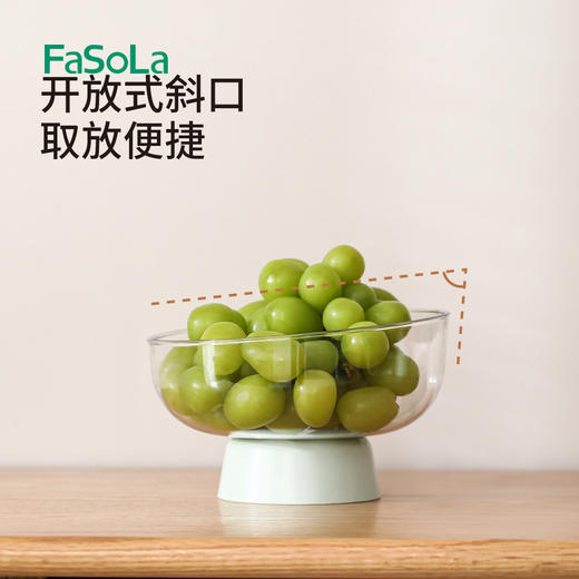 FaSoLa多功能沥水果盘高脚水果盘点心盘塑料托盘干果糖果零食盘子 商品图2