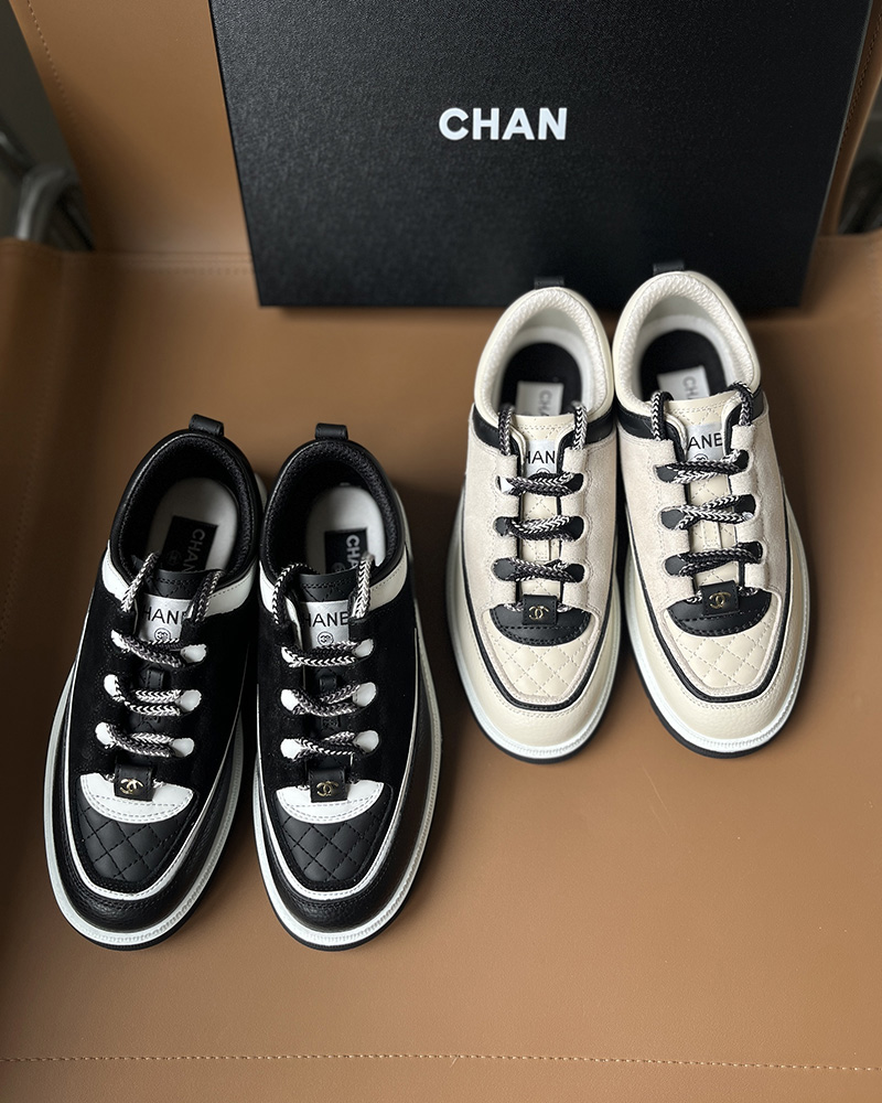 现货 THS 12.16-限时 香家 菱格拼皮熊猫运动鞋 进口牛皮+反绒运动鞋 2色 BZ1231