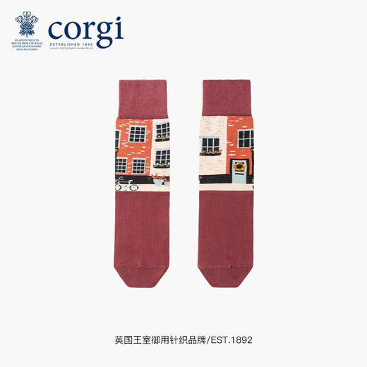 CORGI 英国进口女袜 纯色印花中筒袜 秋冬款 商品图0