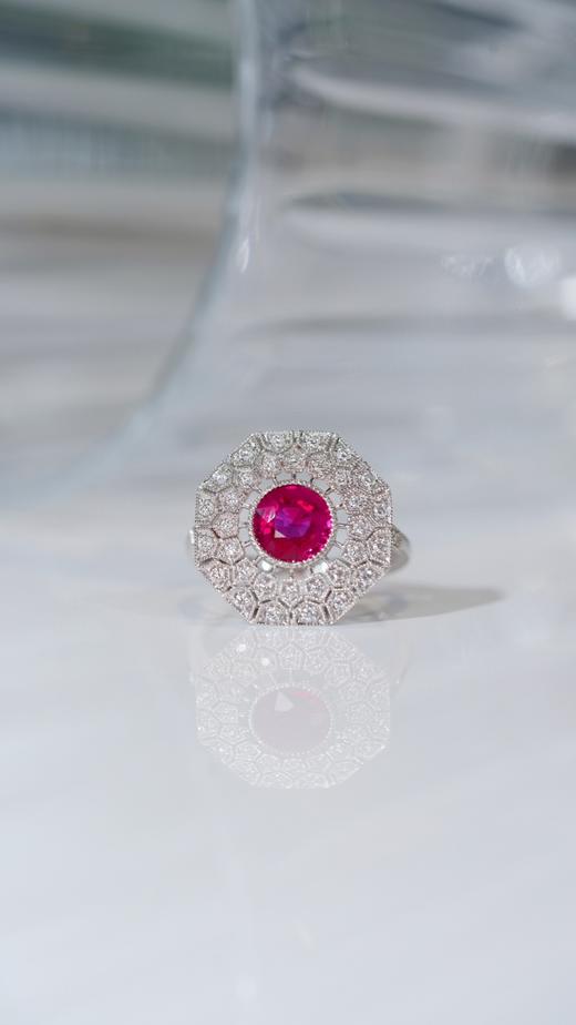 1.36ct刻面红宝石戒指 商品图1