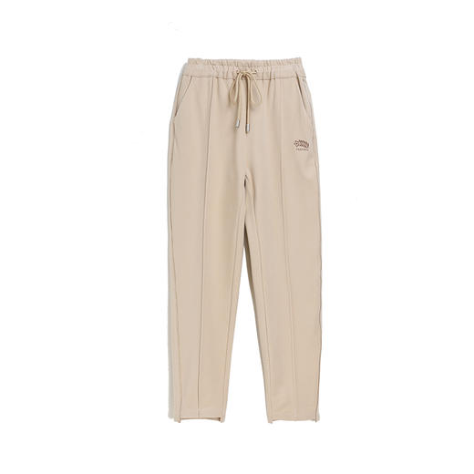 Famecoco范可儿毛呢裤女秋冬百搭针织休闲裤F198GA004 商品图4