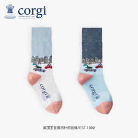 英伦雪韵印花·CORGI英国进口 中筒袜 秋冬季精选