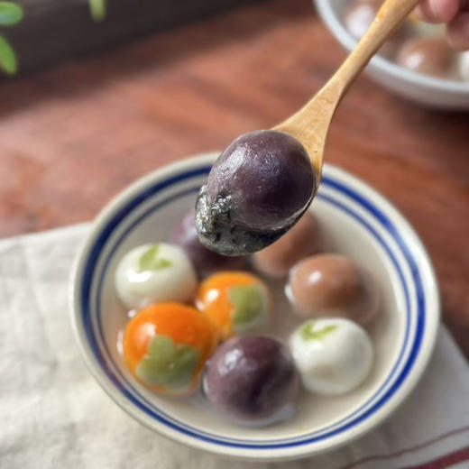粮麦思-全家福汤圆黑芝麻馅绿豆沙馅椰粒白豆沙馅五黑馅四色汤圆 商品图1