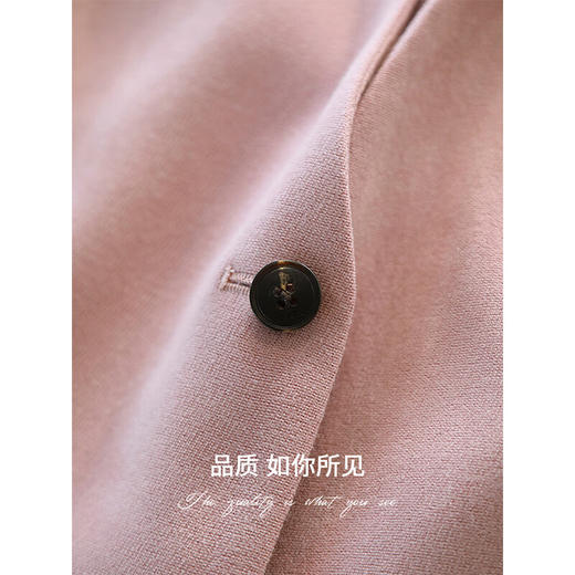 COCOBELLA[浪漫粉]磨毛粗斜纹西装马甲女25春通勤马夹WS0023 商品图4