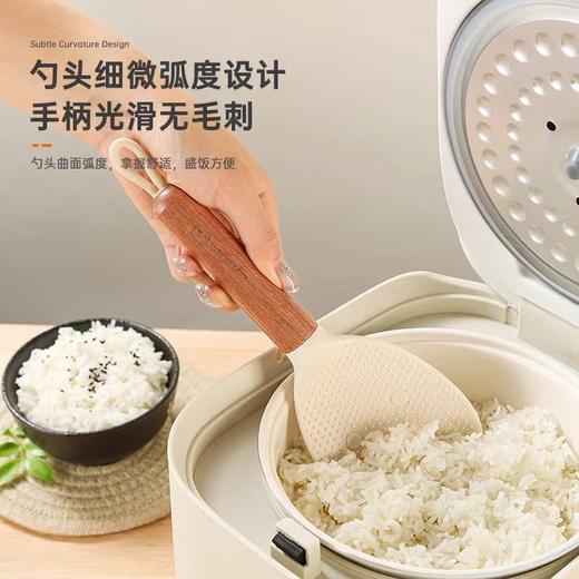 木一点饭勺防滑防粘檀木手柄MYD-9144 商品图3