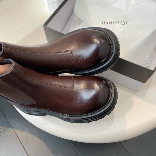 纪华菲 真皮高帮烟筒靴 弹性靴口 不挑腿型 商品图10