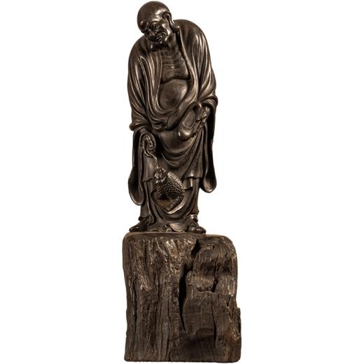 清 紫檀木雕罗汉像 商品图5