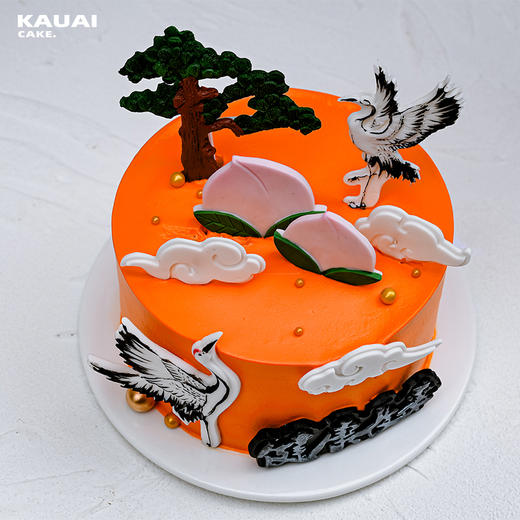 新中式仙鹤延年生日蛋糕 | 烤爱 商品图1