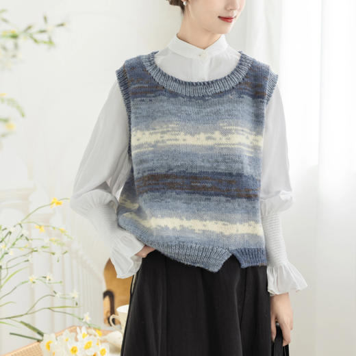 苏苏姐家拾花马甲手工DIY编织棒针羊毛线上衣毛线团自制材料包 商品图2