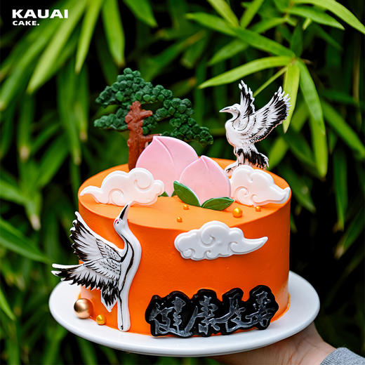 新中式仙鹤延年生日蛋糕 | 烤爱 商品图0