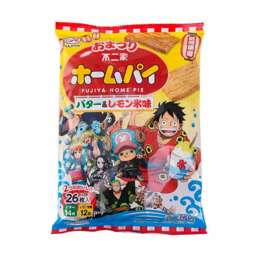 不二家 海贼王版 黄油柠檬冰沙味饼干派 132.4g/袋 商品图0